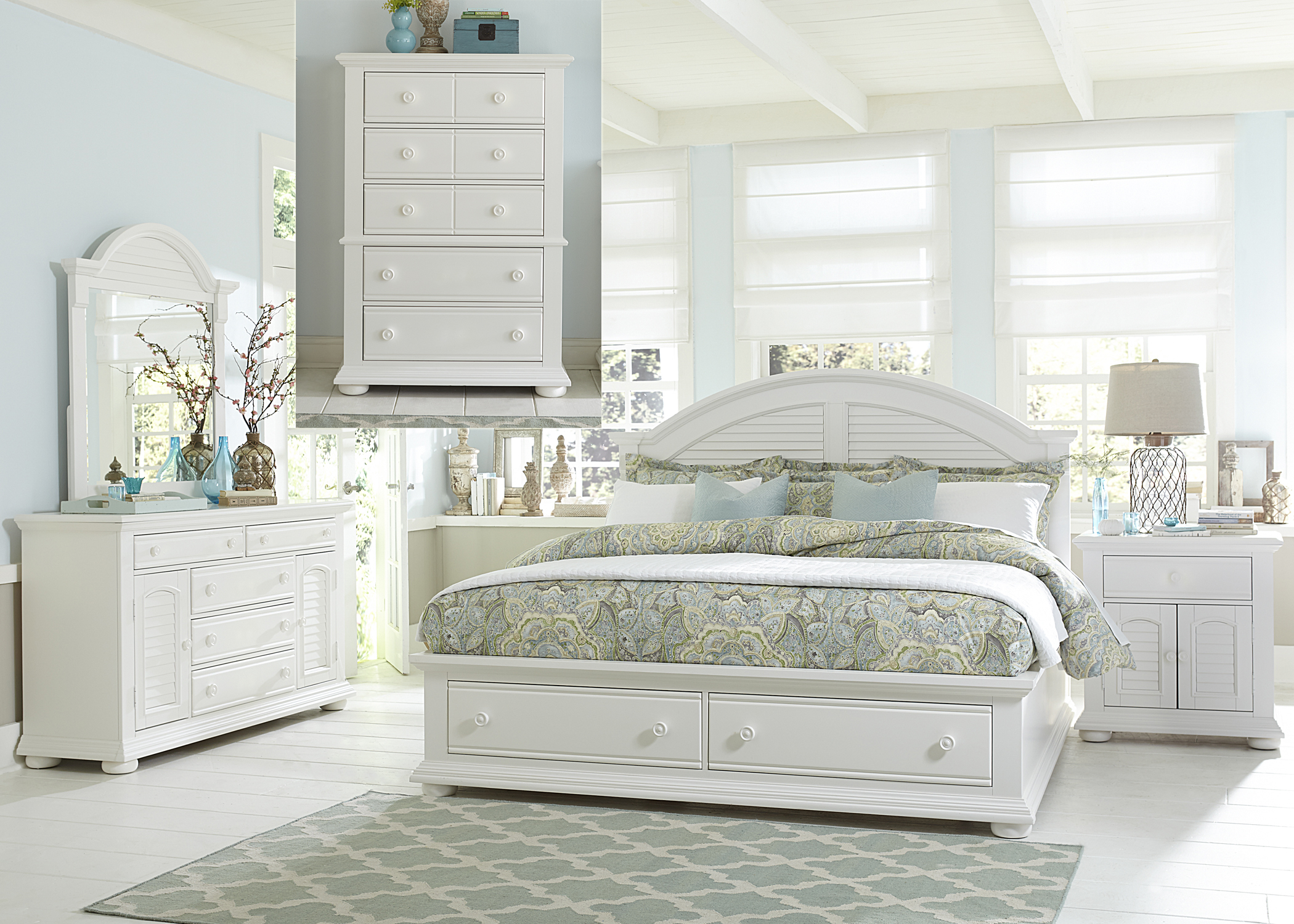 Liberty Furniture Summer House 607BRQSBDMCN Queen Bedroom Group Schewels Home Bedroom Group